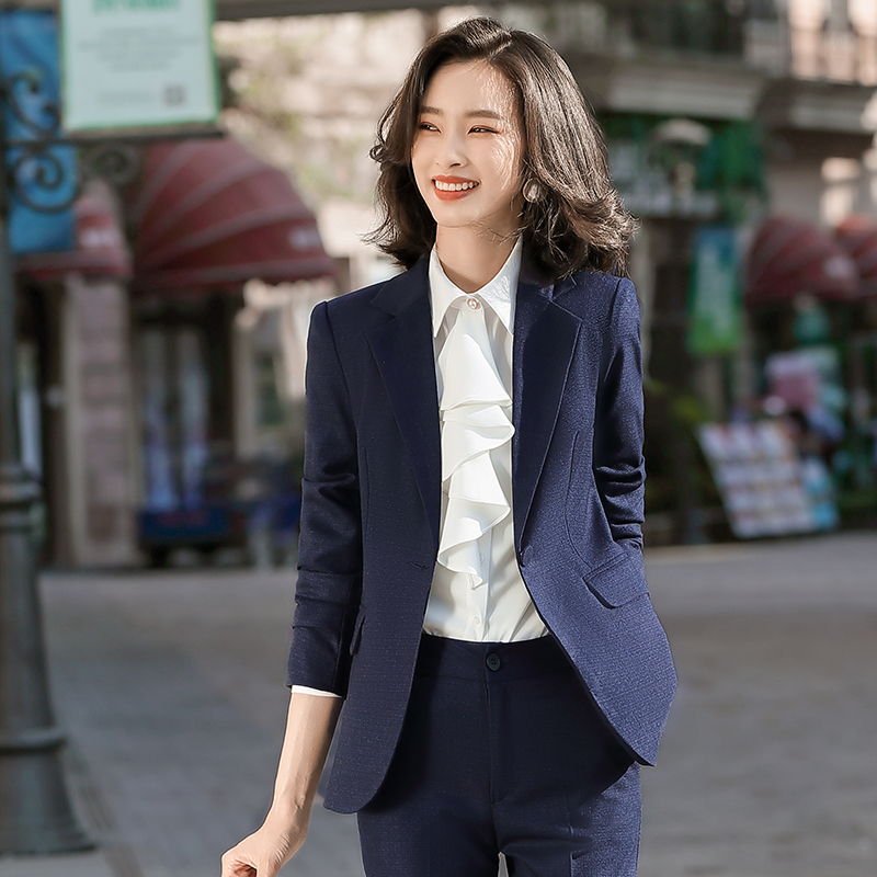 High-end professional suit femininity goddess Fan working fashion manager overalls ladies suit president formal dress spring