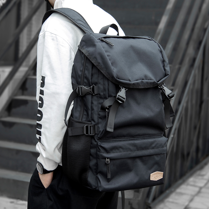Trend Casual Double Shoulder Bag Men Tide Card Mega Capacity Travel Bag Junior High School College Student Bag Light Briefing Bag