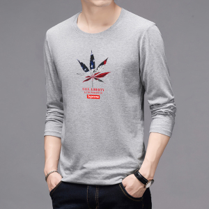 新款潮牌潮流秋衣纯棉秋冬季T恤