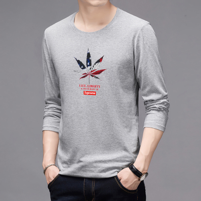 新款潮牌潮流秋衣纯棉秋冬季T恤