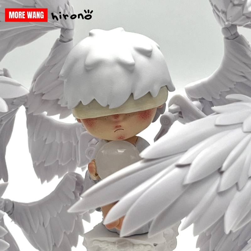 Purely Handmade Bubble Mart Xiao Ye Angel Custom Doll DIY Ornament Blind Box Gift Ornament Birthday Gift with Gift Box