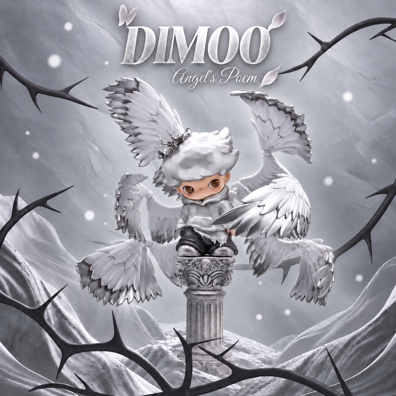 Handmade Bubble Mart Angel Series Dimoo Thorn Dream Modified Doll DIY Ornament Blind Box Birthday Gift Handmade Bubble Mart Angel Series Dimoo Thorn Dream Modified Doll DIY Ornament Blind Box Birthday Gift