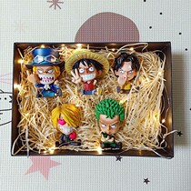 One piece car decoration hand-made self-confidence Luffy pull nose Ace model car decoration toy decoration gift