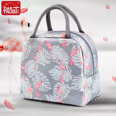 Bento with crisper box Bento bag Hand bag stripes with rice hand carry canvas bag students carry lunch