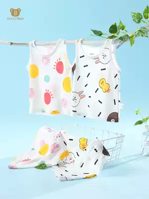 Baby Summer vest set baby sleeveless shorts cotton thin Belly Belly Belly boys and girls children sling summer