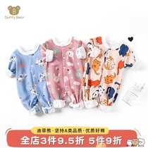 Newborn clothes Autumn and winter baby one-piece clothing Hayi climbing clothing 0-3 Baby winter clothing velvet thickened cotton coat winter