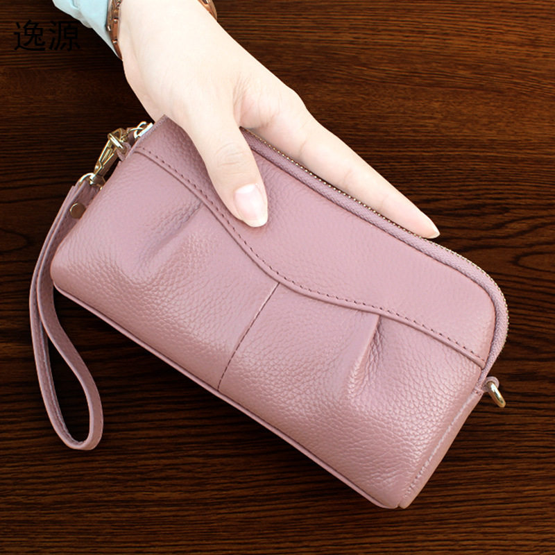 Headlayer cow leather handbag handbag with large capacity genuine leather handbag lady small bag hand grab bag mobile phone key zero wallet