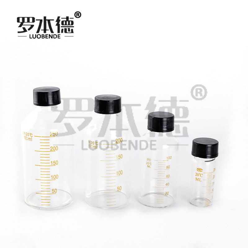 5 10 15 20 25 50 100 150 200 250 500 1000ml玻璃血清瓶螺口刻度试剂瓶