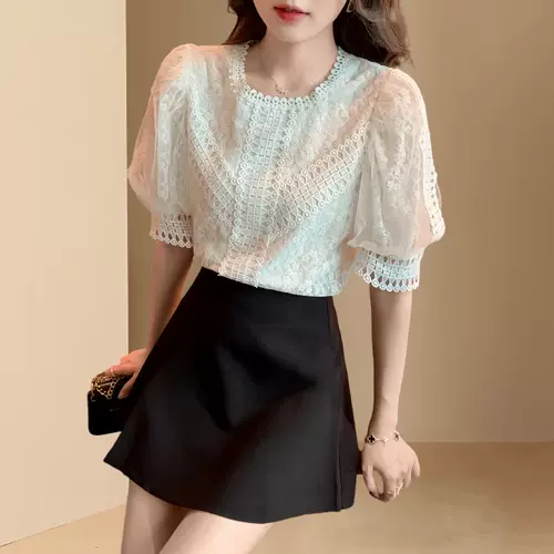 Шелковая рубашка, короткий рукав