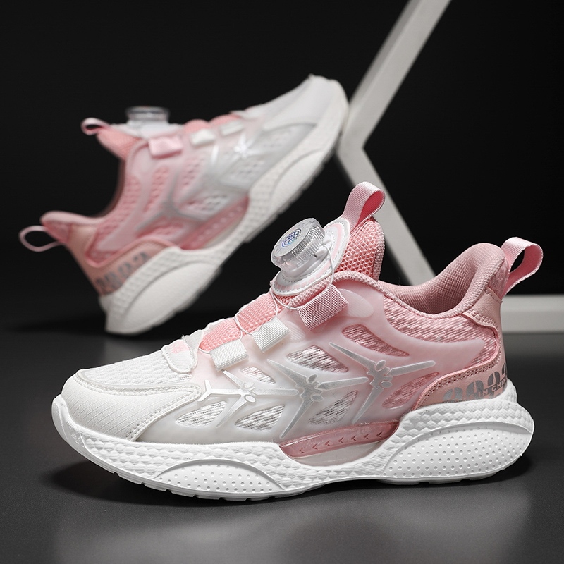 Li Yuxin Women's Running Shoes Summer 2026 New Breathable Sports Shoes Shock-Absorbing for Middle School Students and Older Children with Rotating Buckle