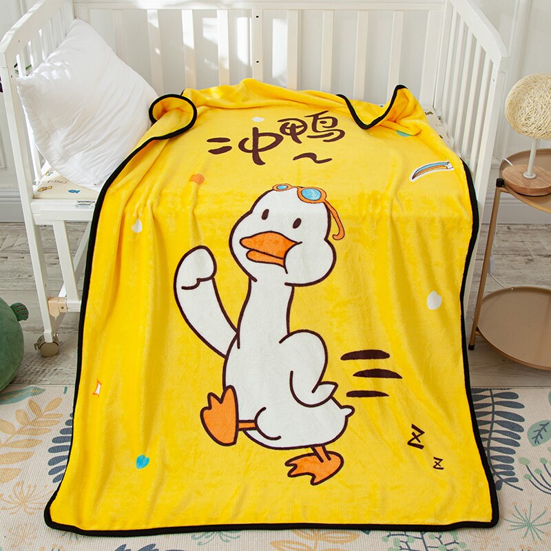 Baby Four Seasons Blanket Blanket Winter Kindergarten Afternoon Nap Children Small Quilts Thin Coral Suede Spring Autumn Day Cover