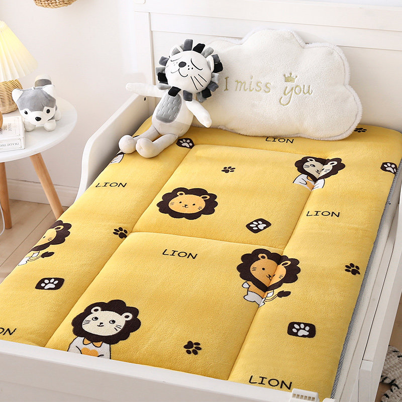 Kindergarten mattress nap children autumn winter coral velvet thickened mat futon baby mattress baby splicing bed