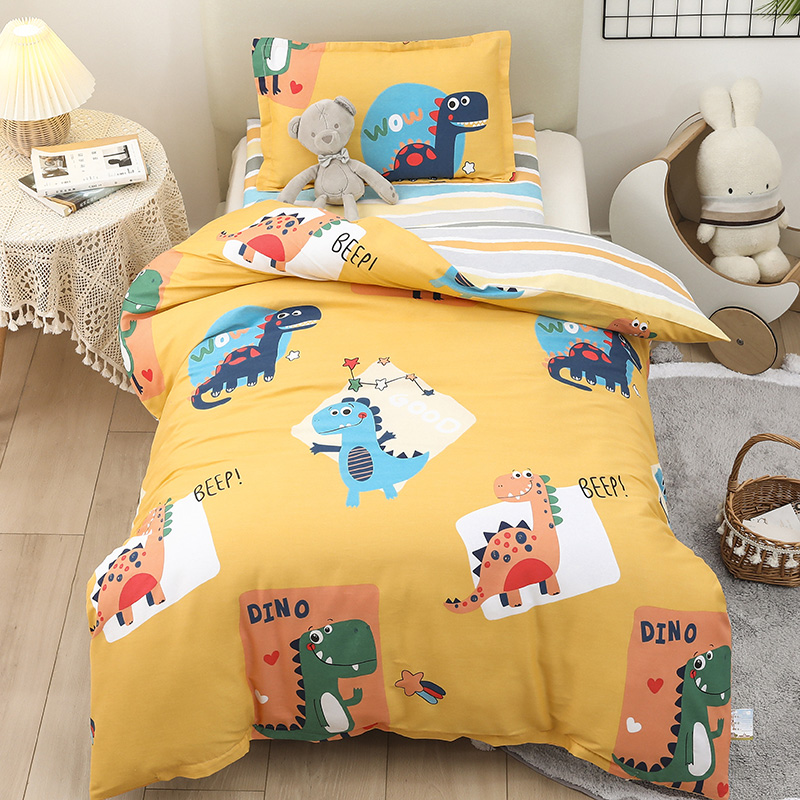 Kindergarten quilt three-piece set cotton baby futon children enter the kindergarten nap cotton six-piece set with core bedding
