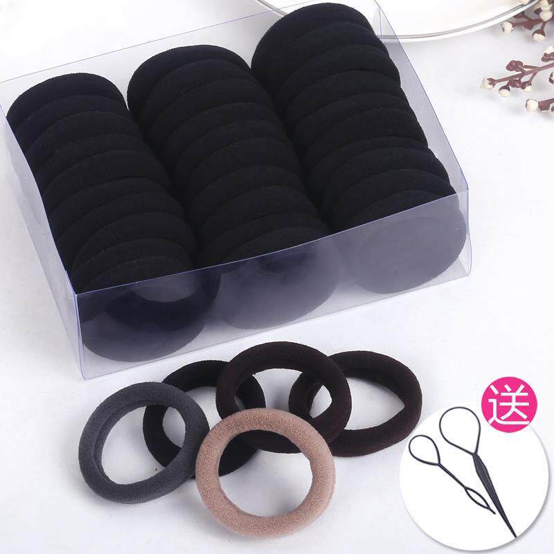 Tie hair traceless hair ring hair rope leather rope stretch cowskin band portable simple fresh tie head