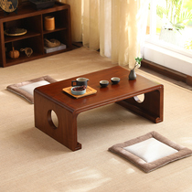 Tatami small tables Chinese tables solid wooden table floating window table small tea table Kang table Table Table