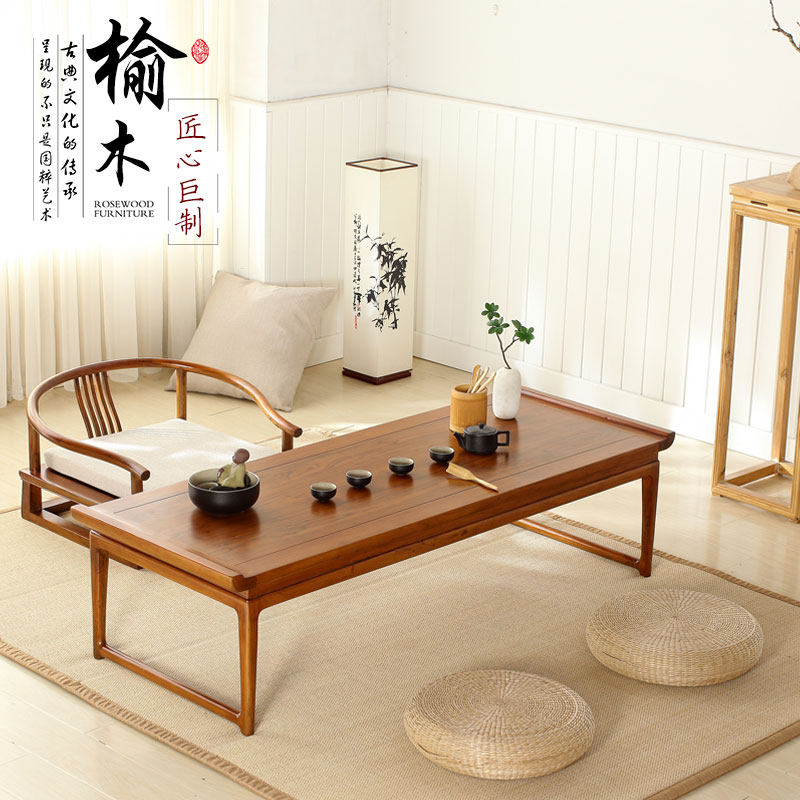 Floating window small table Chinese tatami table floating window small tea table day style tatami tea table dwarf table pit table solid wood