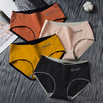 Underpants female pure cotton unscratched antibacterial mid-waist full cotton crotch breathable girls day student sexy lady triangle pants head