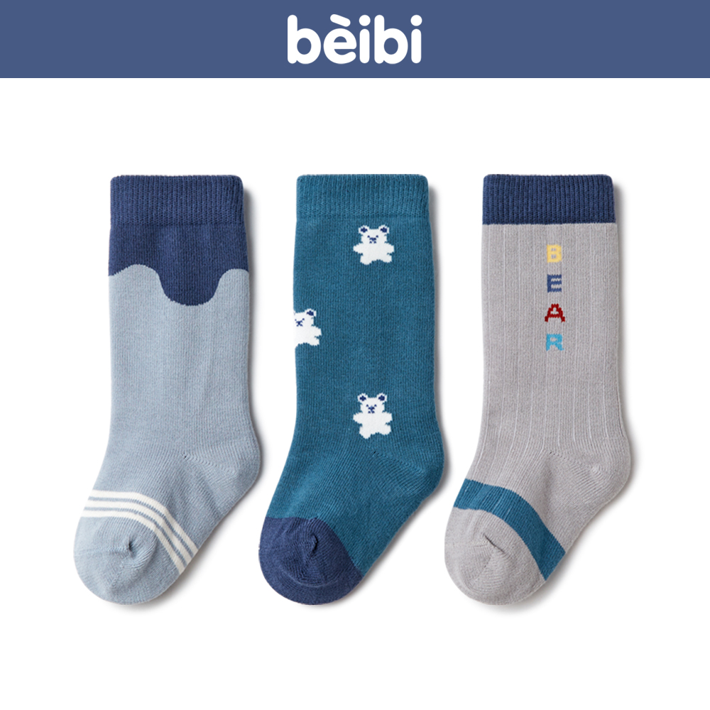 Babe autumn baby socks girls socks long tube socks spring and autumn baby socks pure cotton boneless children's stockings