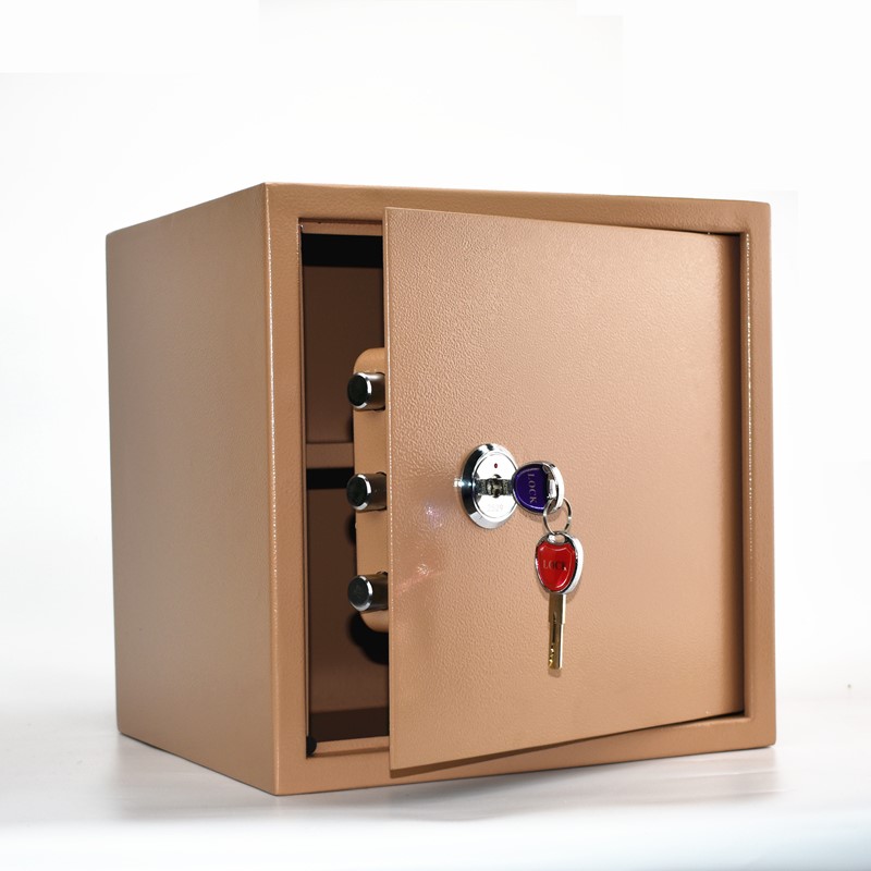 Wardrobe jewelry safe household anti - theft small pocket money crypto - box safeguard deposit box 40cm mechanical lock small