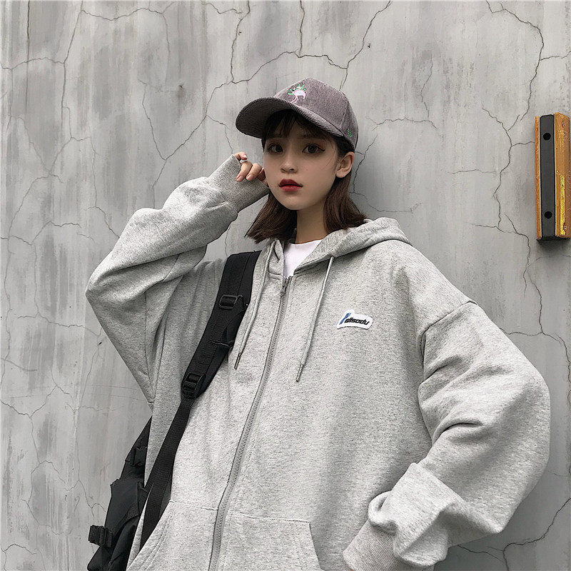 2021 New Coat Woman Retro Port Taste Ins Tide Han Edition Students 100 hitch easy bf Wind Lazy Wind Salt