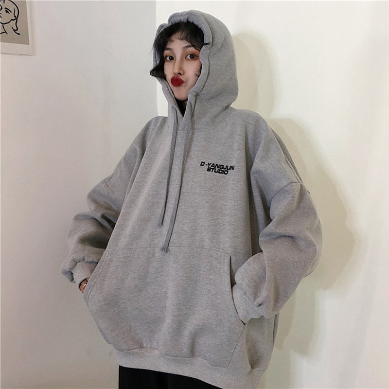 2021 new autumn and winter gush thicken waitmore necropolis women Chains Han version easy bf even hat jacket