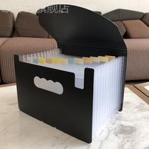 Thickened PP durable data clip A5 organ bag storage box sorting bag classification put bill clip A4 student data book