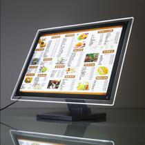Milk tea shop menu display board table order Crystal Light Box led price list price list Street order card