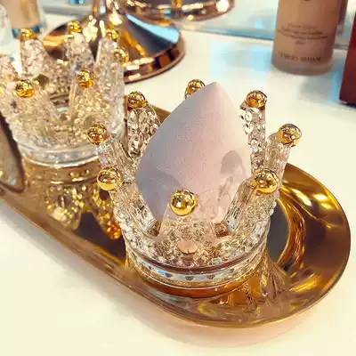 Fairy high-value egg Crown shelf personality powder puff finishing little fairy moisture-proof beauty egg box