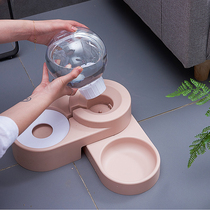 Cat Bowl double bowl automatic drinking rice basin dog basin dog bowl anti-knock cat food bowl cat food basin pet supplies