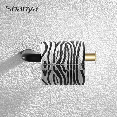 Nordic light luxury full copper dressing room brass tissue rack non-perforated toilet roll sanitary paper tray toilet paper toilet paper holder