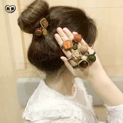 Hair ring female net red Korean version of ins temperament rubber band hair rope Korean tie hair ring bracelet dual-use simple headdress