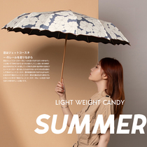 12 bone resistant retro - wind barometer with three - fold umbrella female shade sun protection and ultraviolet black rubber sun parasol