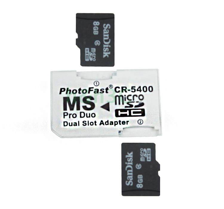 Good Psp Card Set TF to MS Card Sleeve TF Card Transfer Memory Card Dual Horse CR5400 Supports Dual 64G