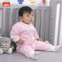Baby summer thin sleeping bag short sleeve children split leg ice cool ultra-thin breathable newborn baby air-conditioned room Anti-kicking