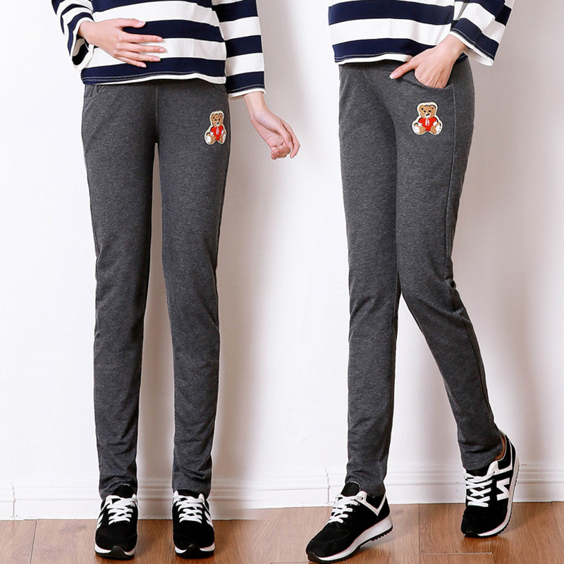 Pregnant woman pants spring and summer outside wearing loose sweat and sweat new casual gestational surrogacy thickened suede thickened sub warm autumn long pants