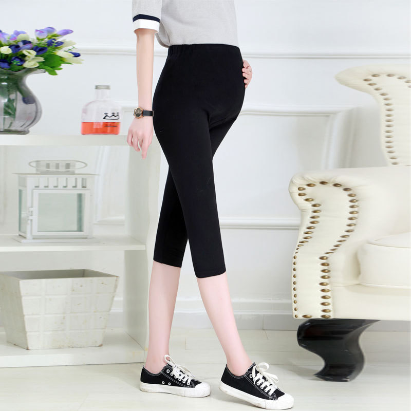 Step up overweight in overweight pregnant women Nehitch Modale Spring Summer thin Pregnancy Woman Dress Summer Clothing Elastic 7 Pants 200 Catty