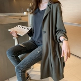 Плащ, осенний лонгслив, длинная бейсбольная форма, куртка, большой размер, в корейском стиле, средней длины
