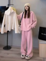 Pink (набор из двух частей) [Сладкие/европейские товары/стиль Гонконга/Nique Design/Lazy Style/Famous/Salty-Sweet Set Set/Dopamine/Tea-стиль/осенний набор/осенний и зимний сочетание/маленький человек выглядит высоким/горячим девчонкой/Light Luxury]