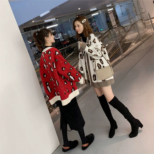 Длинный демисезонный кардиган, свитер для школьников, куртка, средней длины, в корейском стиле