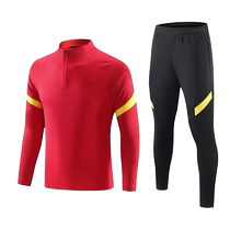 Football training suit mens adult autumn and winter team uniform custom half-pull jersey long-sleeved sports field uniform jacket