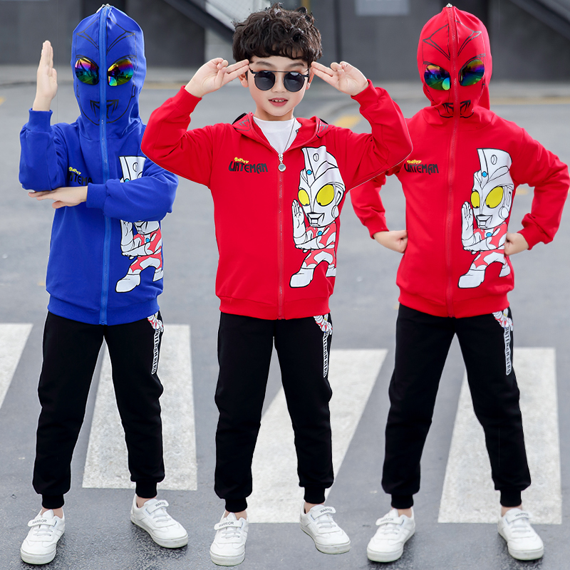 Ultraman clothes children's new coat cardigan zipper sweater trendy suit boy casual spring clothes middle-aged children