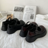 Летняя высокая обувь для кожаной обуви в английском стиле на платформе, в британском стиле, 2025 года