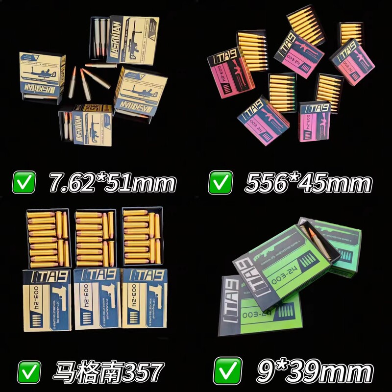 Delta Operation Peripheral Bullets 556 762 Magnum 357 Physical Replica Model Level 5 Bullet 3D Printing