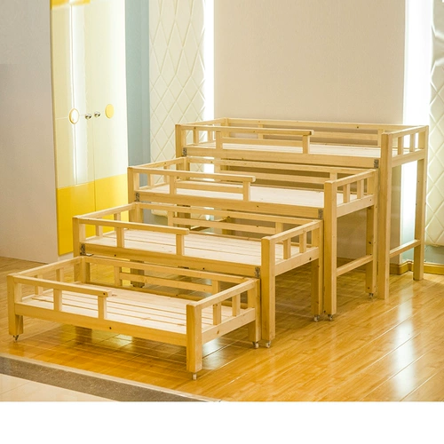 Кровать для детского сада для сна из натурального дерева, башенка для школьников