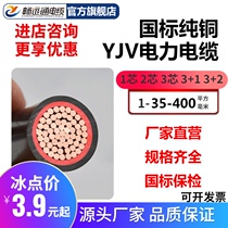 GB pure copper yjv cable 1*35 50 70 95 120 -185-400 square 2-core 3-phase connected power