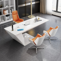 White paint boss table Presidents desk simple modern managers desk creative fashion single desk