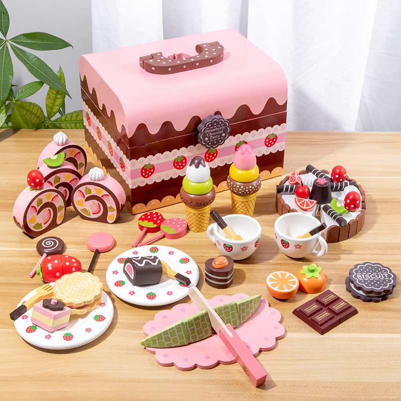 Children's New Year's birthday Gift Emulation Cake Chichele to be a Home Wine Girl Baby Kitchen Little Princess Toy