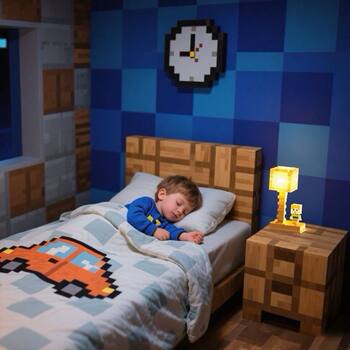 Halloween Gift Minecraft Game Merchandise Mc Pumpkin Night Light Ornament Bedroom Dormitory Night Light Gift for Friends