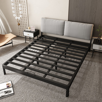 Iron bed double bed master bedroom luxury wedding bed household 1 8 m modern minimal family type 1 5 Nordic iron bed