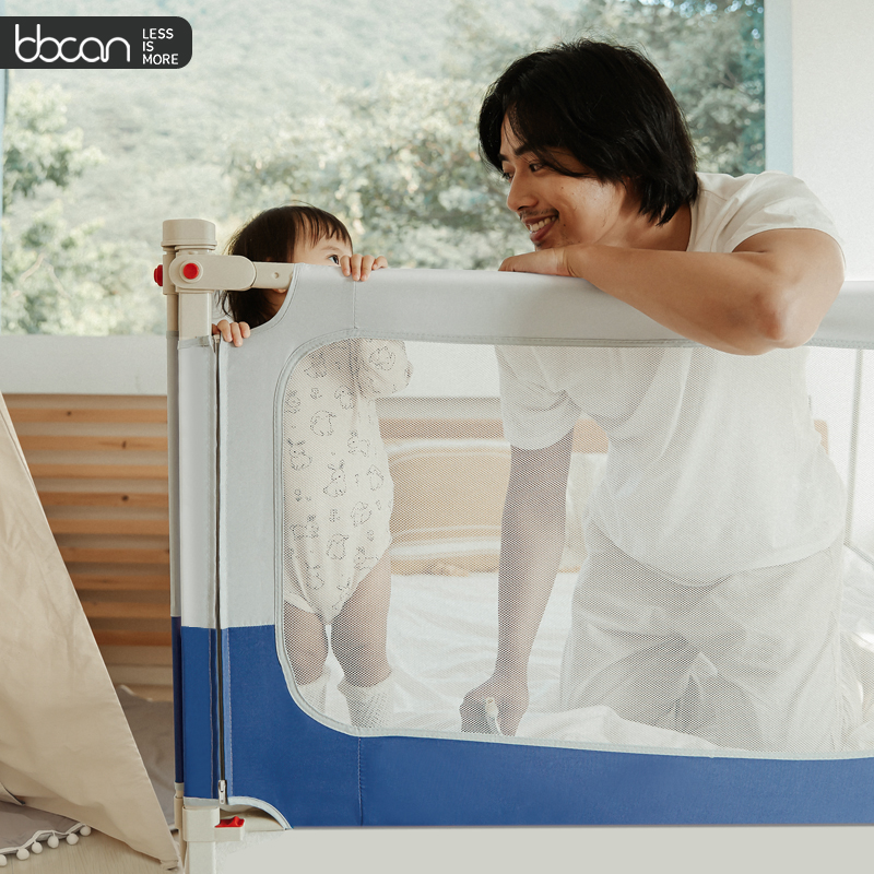 BBCAN bed fence baby anti-fall guardrail free punching children's baby anti-fall bed artifact one side bed baffle